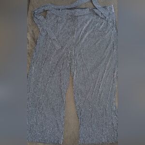 Torrid Black Lurex Self-Tie Wide Leg Pant, Size 3 (Plus Size 22-24)